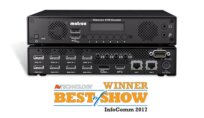 Удобный стриминг и запись в 4К с помощью новой серии АВ-по-IP Matrox Maevex 6100 Удобный стриминг и запись в 4К с помощью новой серии АВ-по-IP Matrox Maevex 6100
