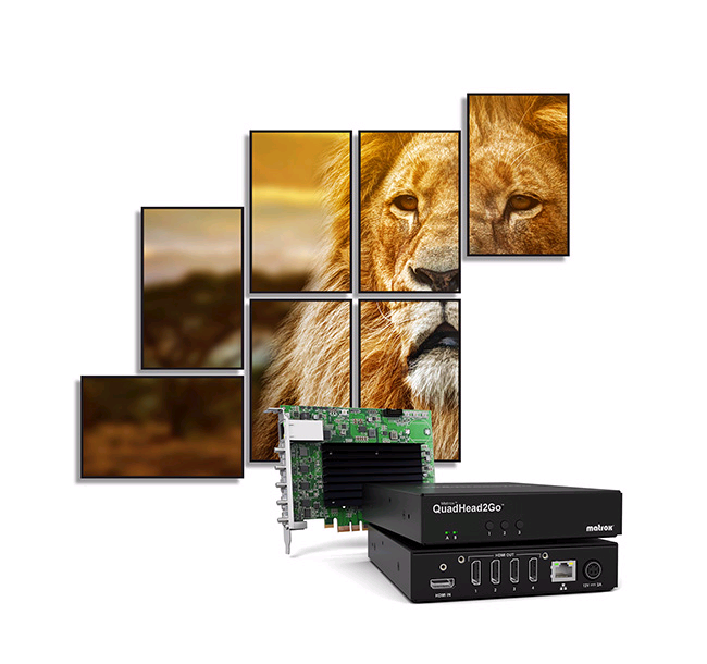 Платы Matrox QuadHead2Go для видеостен теперь с HDMI matrox quadhead2go