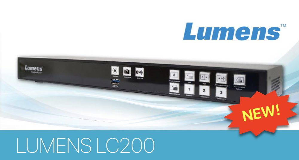 Новый медиапроцессор Lumens LC200 для трансляции и записи видео