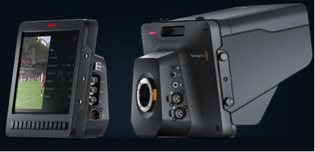 Описание: back and front views of the Blackmagic Studio Camera