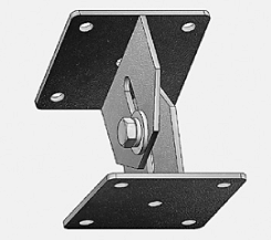 IFF FF3612 - угловой адаптер для крепления рельс 50/60/80 угол=0&deg; - 90&deg; h=9 - 13см. 
