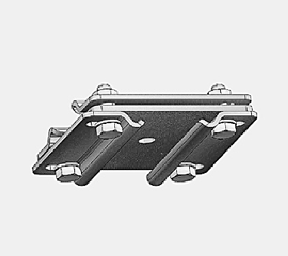  FF3672 - двойная скоба для рельс 50/60/80 