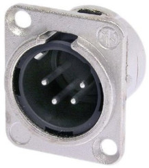 Neutrik NC4MD-L-1 разъем панельный XLR 4 pin male 