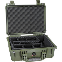 Peli 1450 Case W/Foam OD Green 