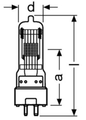 OSRAM 650W 230V GY9.5 3200K лампа галогенная 64717 