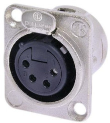Neutrik NC4FD-L- разъем XLR панельный 4 пиновый мама 