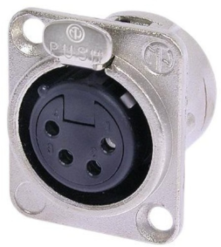  Разъем Neutrik NC4FD-L панельный XLR 4 пиновый мама 