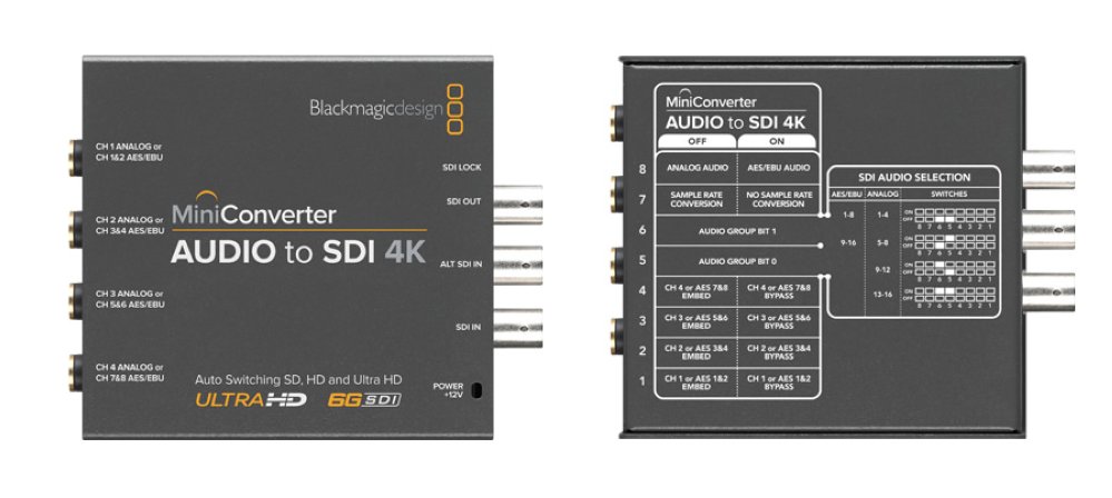  Конвертер Blackmagic Mini Converter Audio to SDI 4K 