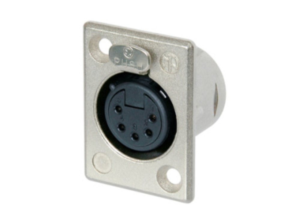  Панельный разъем XLR female 5пин Neutrik NC5FP-1 