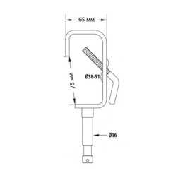 Kupo KCP-703 Stage Clamp w/16mm Stud - зажим с пальцем 16 мм 