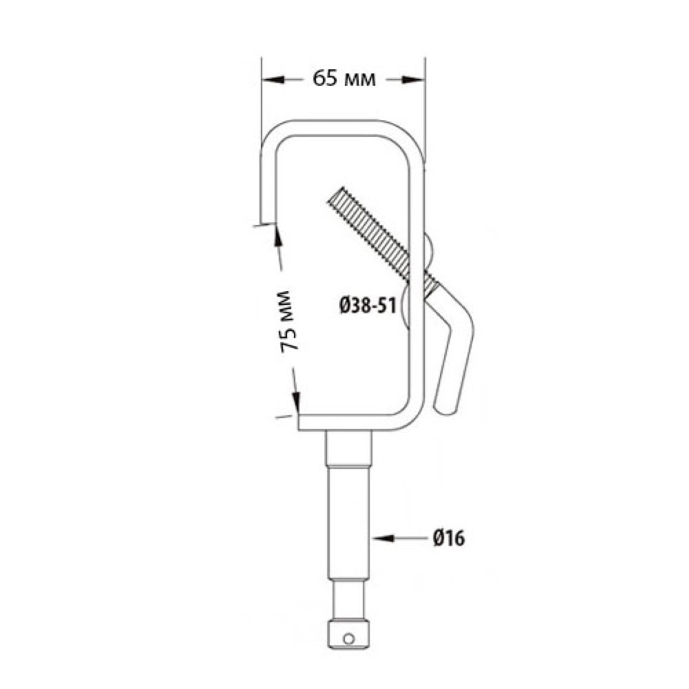  Зажим Kupo KCP-703 Stage Clamp w/16mm Stud 
