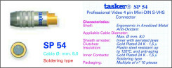 Tasker SP54 Mini-DIN разъём кабельный S-VHS 