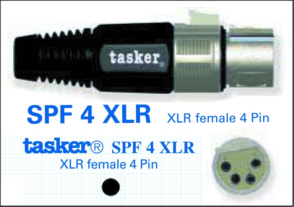  Разъём Tasker XLR 4pin Female 