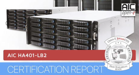 СЕРВЕР AIC HA401-LB2 FOR OPEN-E JOVIAN DSS - CERTIFICATON REPORT