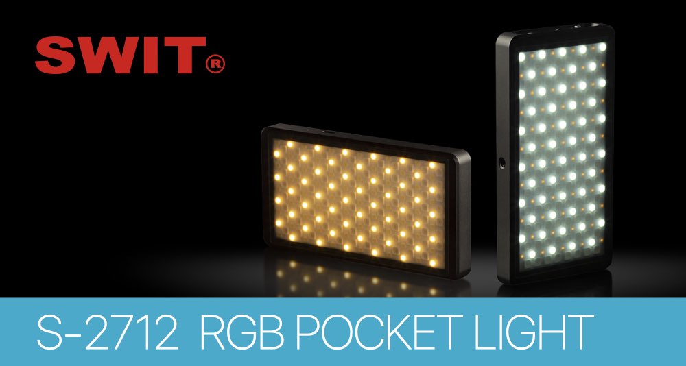 SWIT S-2712 - новый карманный RGBW LED светильник SWIT S-2712 - новый карманный RGBW LED светильник
